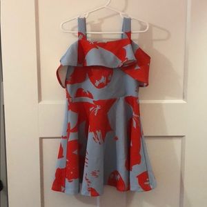 Girls Bardot Jr. floral cold shoulder dress